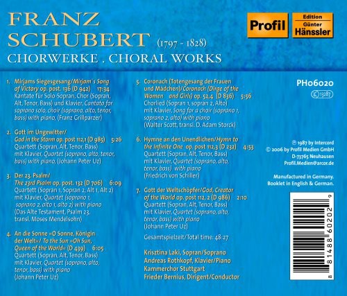 Schubert / Laki / Rothkopf: Chorwerke: Choral Works