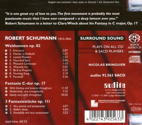 Schumann / Bringuier: Fantasies - SUPER-AUDIO CD