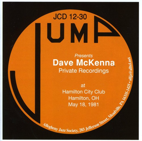 McKenna, Dave: May 18, 1981 Private Solo Recordings