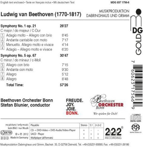 Beethoven / Beethoven Orchester Bonn: Symphonies Nos 1 & 5 - SUPER-AUDIO CD