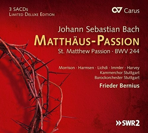 Bach, J.S. / Morrison, Hannah / Harmsen, Sophie: St. Matthew Passion BWV 244 - SUPER-AUDIO CD