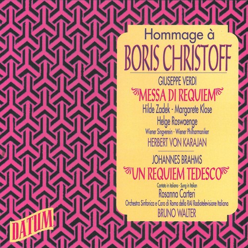 Brahms / Carteri / Karajan: Hommage a Boris Christoff
