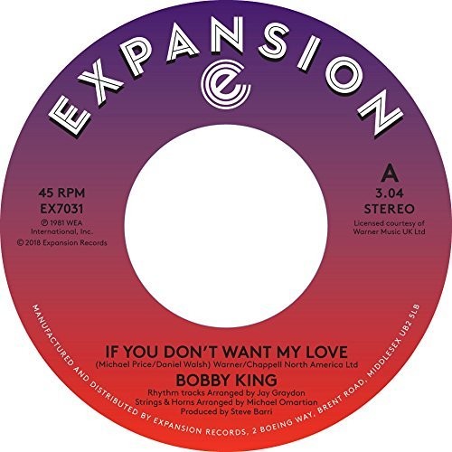 King, Bobby: If You Don't My Love / Lovers By Night