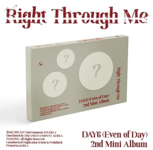 Day6 (Even of Day): Right Through Me (incl. 84pg Photobook, Photocard, Unit Photocard, Postcard + Still-Cut Sticker)