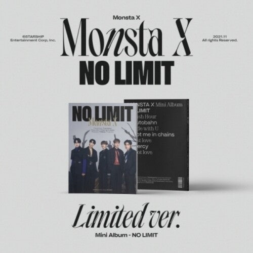 Monsta X: No Limit (Limited Version) (incl. 72pg Photobook, Photocard, Paper Stand, Folded Poster + Postcard)