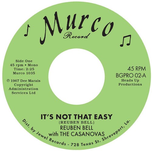 Bell, Reuben / Casanovas: It's Not That Easy / Hummin' A Sad Song