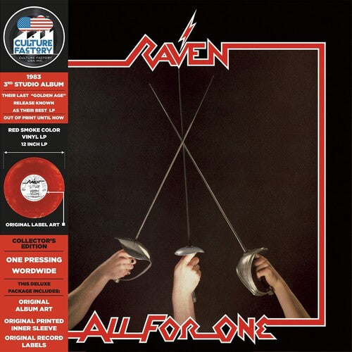 Raven: All For One - Red & Black Smoke Vinyl - VINYL LP