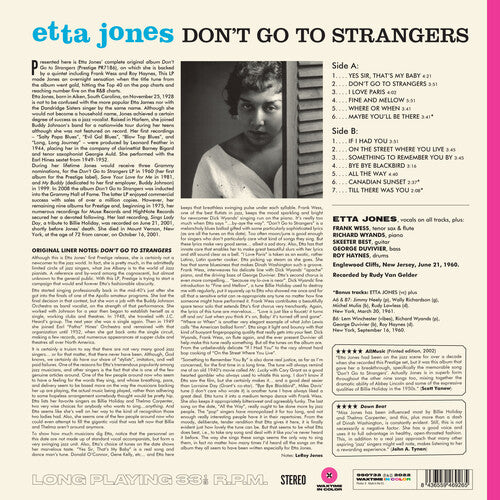 Jones, Etta: Don't Go To Strangers - 180-Gram Pink Colored Vinyl