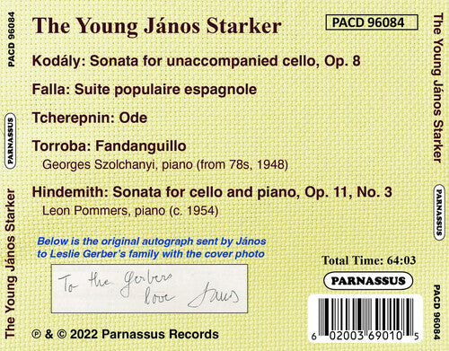 Starker, Janos: The Young Janos Starker