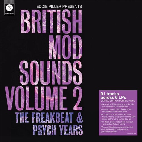 Eddie Piller British Mod Sounds 60s V2 / Various: Eddie Piller Presents British Mod Sounds Of The 1960s Volume 2: The Freakbeat & Psych Years / Various - 6LP Boxset on 140-Gram Purple Colored Vinyl