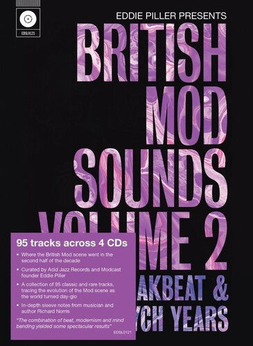 Eddie Piller British Mod Sounds 60s V2 / Various: Eddie Piller Presents British Mod Sounds Of The 1960s Volume 2: The Freakbeat & Psych Years / Various - 4CD Boxset