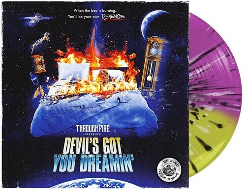 Through Fire: Devil's Got You Dreamin - Yellow & Neon Violet split with Black & White Colored Vinyl - VINYL LP