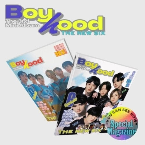 New Six ( Tnx ): Boyhood - incl. 88pg Magazine, Photocard, Special Box, Bookmark, Sticker Photo, Lyrics Poster, Post Stamp, Paper Ttakji + Folded Poster