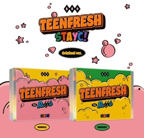 STAYC: Teenfresh - Random Cover - inc. Photobook, Comic Lyrics Book, Special 4-Cut Photo, 2 Photocards, Tattoo Sticker, Folding Poster, Scratch Message Card + Fragrance Card