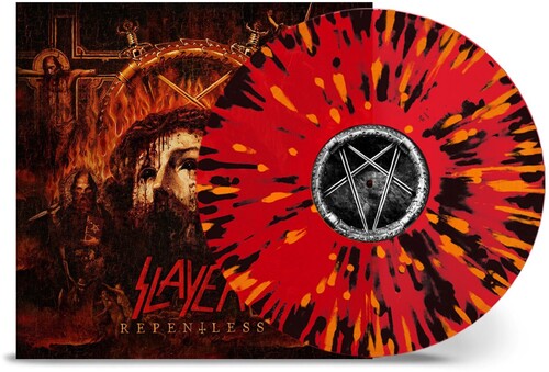 Slayer: Repentless - Transparent Red W/ Orange & Black Splatter