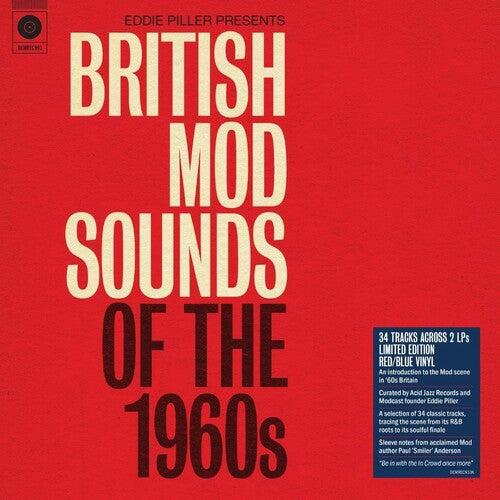 Eddie Piller Pres British Mod Sounds 60s / Various: Eddie Piller Pres British Mod Sounds 60s / Various - Red & Blue Colored Vinyl