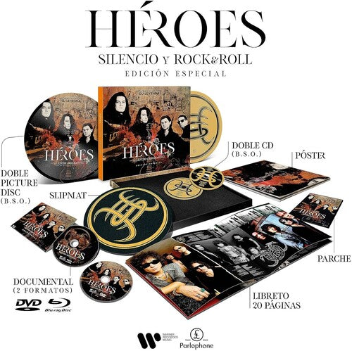 Heroes Del Silencio: Heroes: Silencio Y Rock & Roll - Ltd Special Edition Box - 2LP Picture Disc + 2CD + PAL Format DVD, All-region Blu-ray, Libreto, Poster, Patch & Slipmat