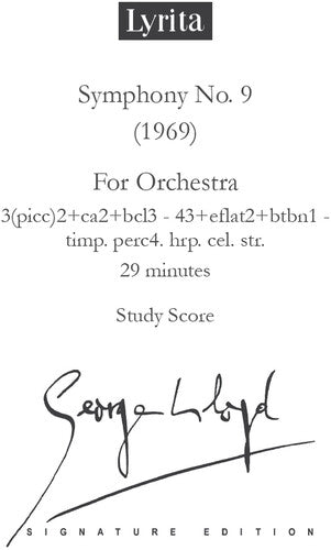 Lloyd, George: Lloyd: Symphony No. 9 - Study Score