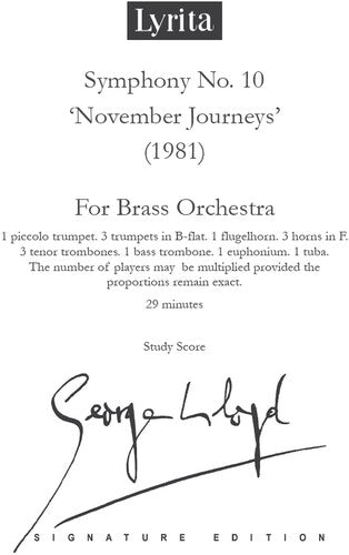 Lloyd, George: Lloyd: Symphony No. 10 - Study Score