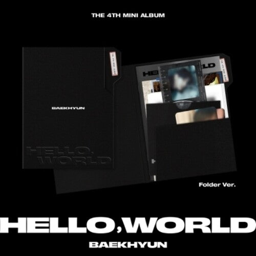 Baekhyun: Hello, World - Folder Version - incl. 24pg Photobook, Lyrics Paper, Sketch Photo, Film Marker, Handwritten Letter + 2 Photocards