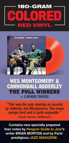 Wes Montgomery & Cannonball Adderley: Poll Winners - Limited 180-Gram Red Colored Vinyl with Bonus Tracks - VINYL LP