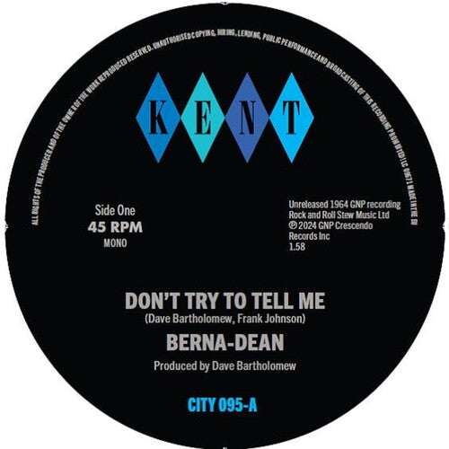 Berna-Dean: Don'T Try To Tell Me / Laughing On The Outside