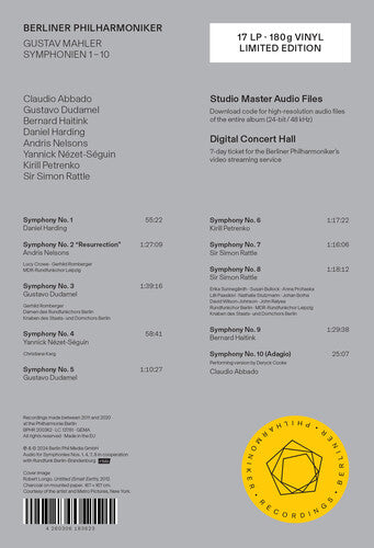 Berliner Philharmoniker: Mahler: Symphonies Nos. 1-10 (17 LP) - VINYL LP
