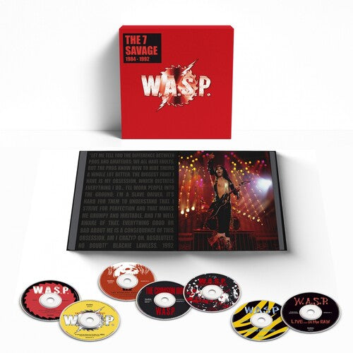 W.A.S.P.: 7 Savage: 1984-1992 - 7CD Boxset with Hardback 60pg Book In Slipcase - COMPACT DISCS