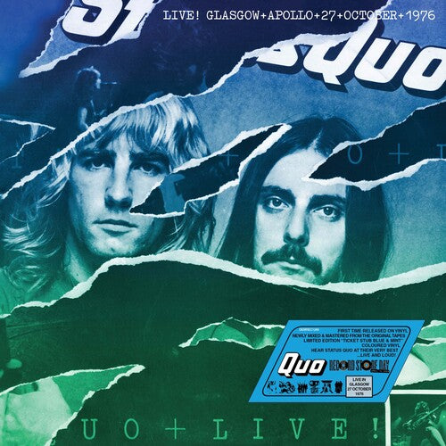 Status Quo: Live In Glasgow 27th October 1976 Night 1 - Limited 140-Gram 'Ticket Stub Mint Green & Blue' Colored Vinyl