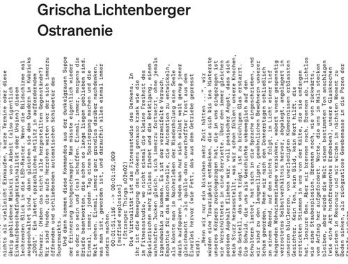 Lichtenberger, Grischa: Ostranenie - COMPACT DISCS