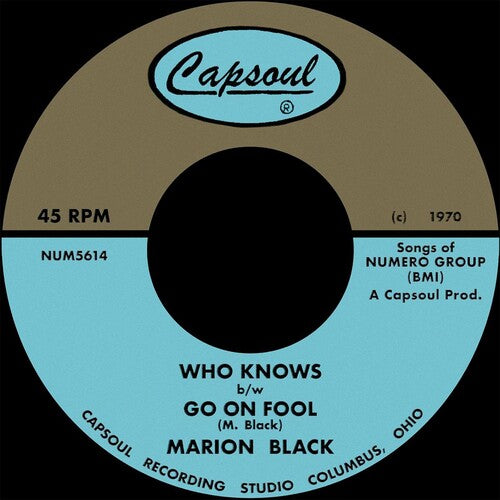 Black, Marion: Go on Fool B/W Who Knows