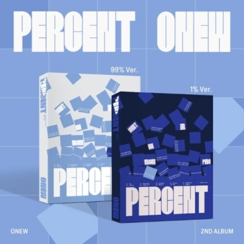 Onew: Percent - Photobook Version - Random Cover - incl. Photobook, Photocard, Standing Postcard, Eight Codes Card, Folded Poster, 4-Cut Photo, Sticker Pack + Hidden Sticker - COMPACT DISCS