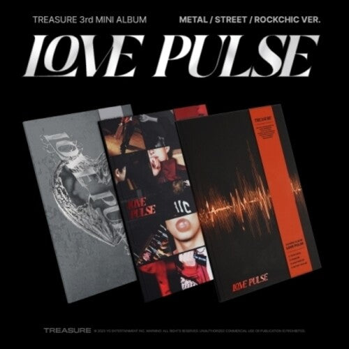 Treasure: Love Pulse - Random Cover Version - incl. 92pg Photobook, Paper Band, Character Card, Poster, 10pc Selfie Photocards, 2 Unit Photocards + Holder - COMPACT DISCS