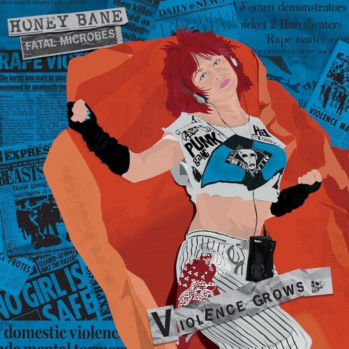 Honey Bane (Fatal Microbes): Violence Grows - Bruised Black & Blue Vinyl - 12-INCH SINGLE