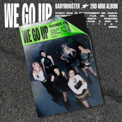 BABYMONSTER: We Go Up - We Version - incl. 72pg Photobook, Folded Poster, 6 Selfie Photocards, Inclusion Envelope, 2 Logo Stickers + Photo Sticker - COMPACT DISCS
