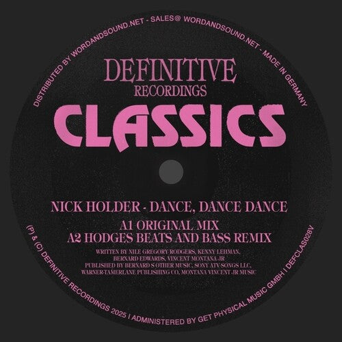 Holder, Nick: Dance, Dance, Dance - 12-INCH SINGLE