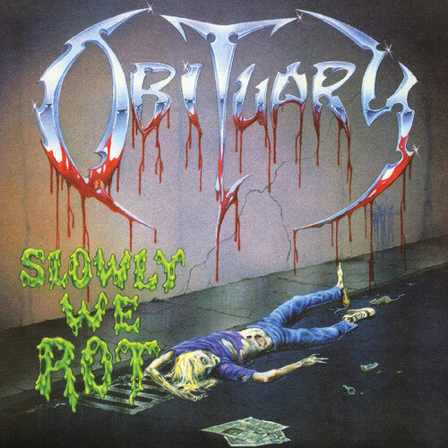 Obituary: Slowly We Rot (Remastered, Expanded) - Corpse Blue With Blood Splatter - VINYL LP