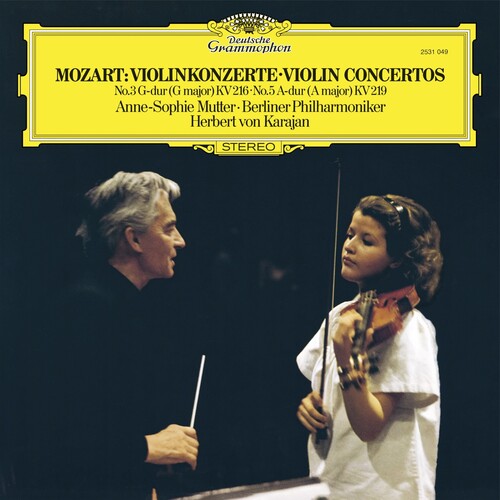 Anne-Sophie Mutter: Mozart: Violin Concertos Nos. 3 & 5 - Black Vinyl - VINYL LP