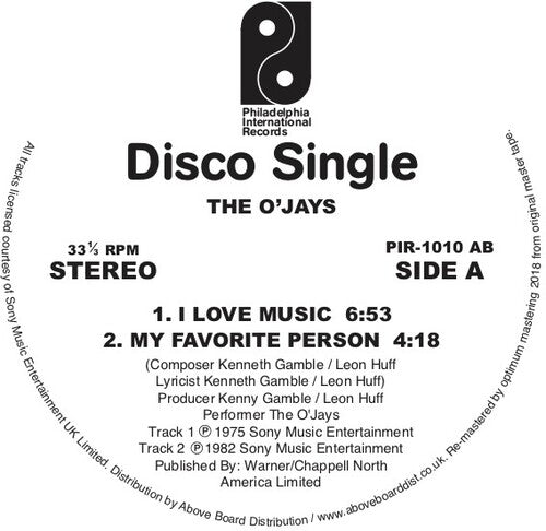 O'Jays: I Love Music - 12-INCH SINGLE