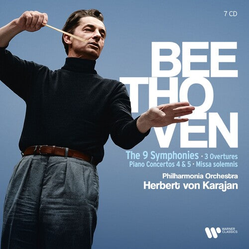 Herbert von Karajan: Beethoven: 9 Symphonies, Piano Concertos Nos. 4 & 5, Missa Solemnis - COMPACT DISCS