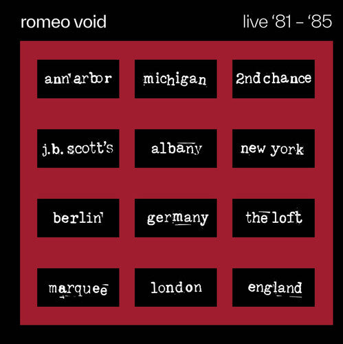 Romeo Void: Live '81-'85 - COMPACT DISCS