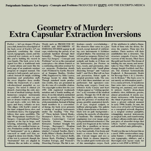 Earth X Black Noi$E: Geometry of Murder: Extra Capsular Extraction Inversions ( CRYSTAL CLEAR VINYL ) - VINYL LP