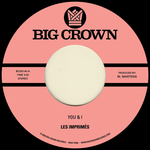Les Imprimés: You & I B/W Miss the Days - 7-INCH SINGLE