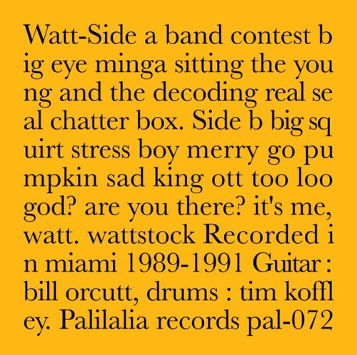Watt: Recorded In Miami 1989-1991 - VINYL LP