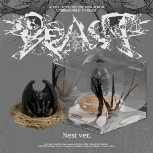 Alpha Drive One: Unbreakable : Beast (Nest Ver.) - Out Box, Nest + Gargoyle Candle, Lyric Sheet, Folded Poster, CD-R, CD Envelope, Sticker, Photocard, Post Card - COMPACT DISCS