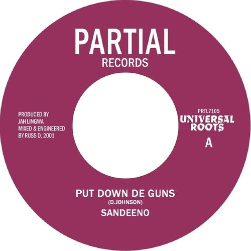 Sandeeno: Put Down De Guns' - 7-INCH SINGLE