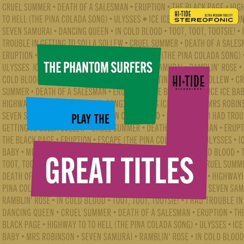 The Phantom Surfers: Play The Great Titles - Clear Green - VINYL LP
