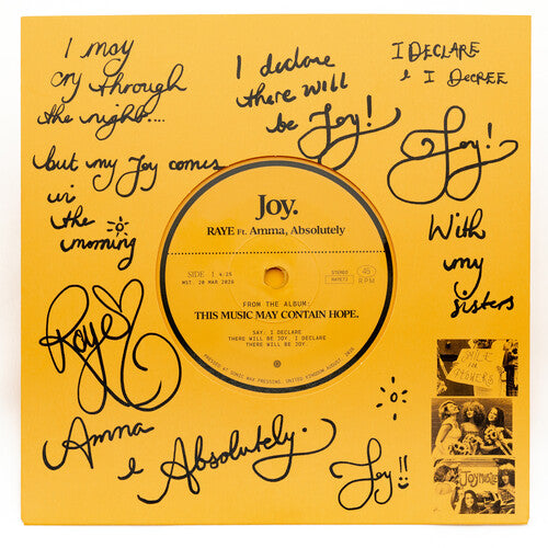 Raye ( Amma & Absolutely ): Joy. - 7-INCH SINGLE