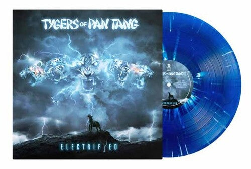 Tygers of Pan Tang: Electrifyed - Transparent Blue & White Splatter Vinyl - VINYL LP