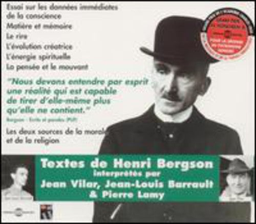 Bergson, Henri: Interprete Par Jean Vilar Et Jean Louis Barrault